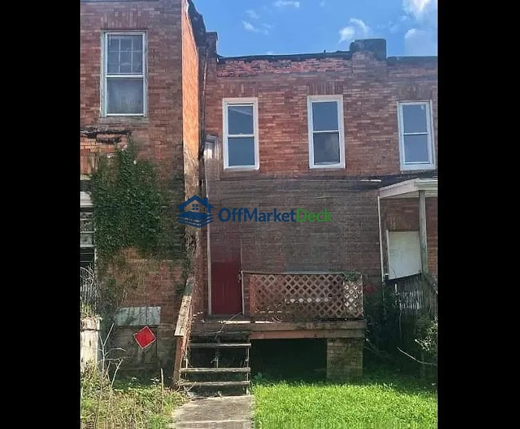 Off-market house in Baltimore, Maryland — 3 beds, 1 bath, $45,000