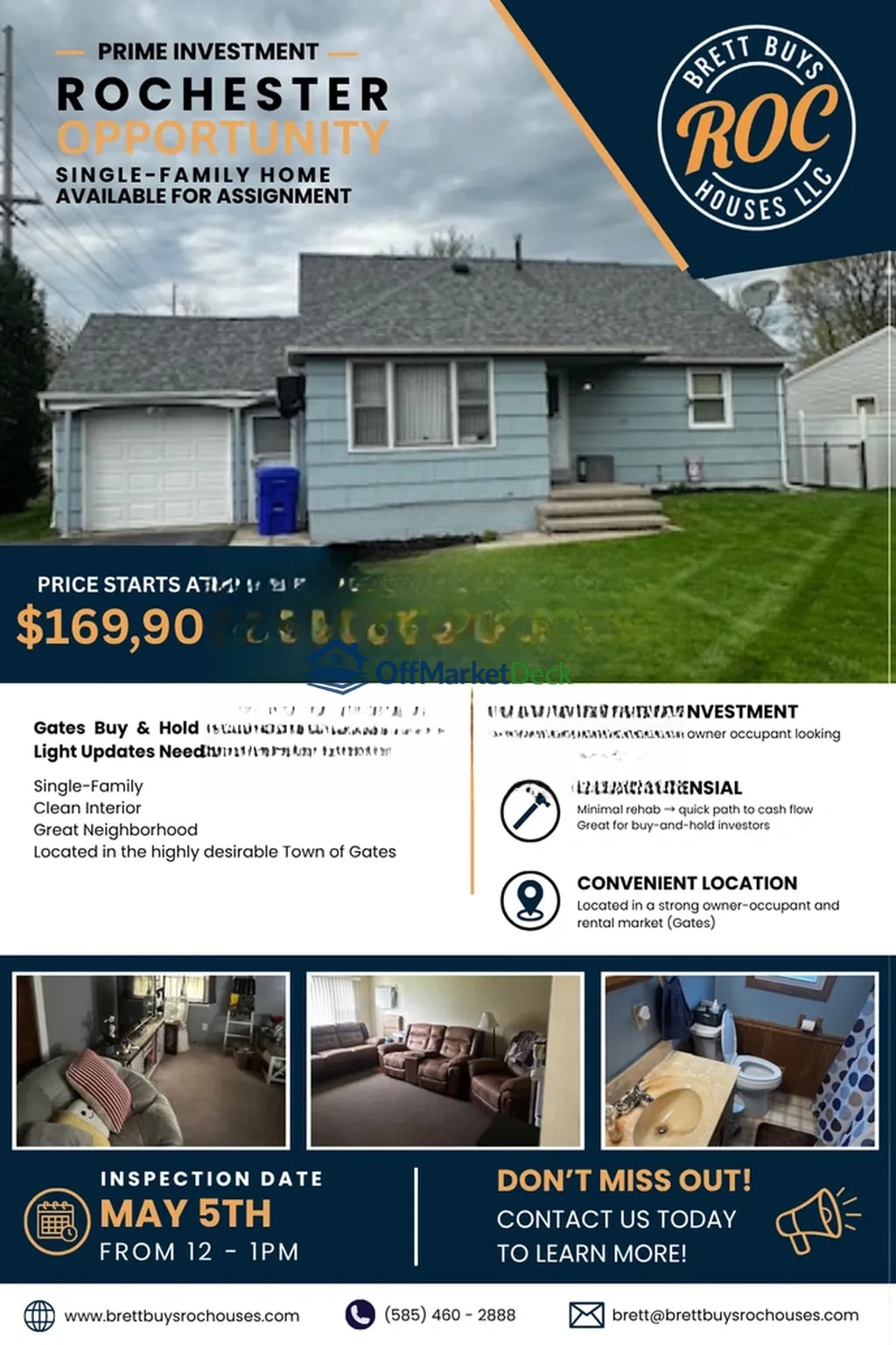 Off-market house in Rochester, New York — 3 beds, 2 baths, $169,900 — photo 2 of 8